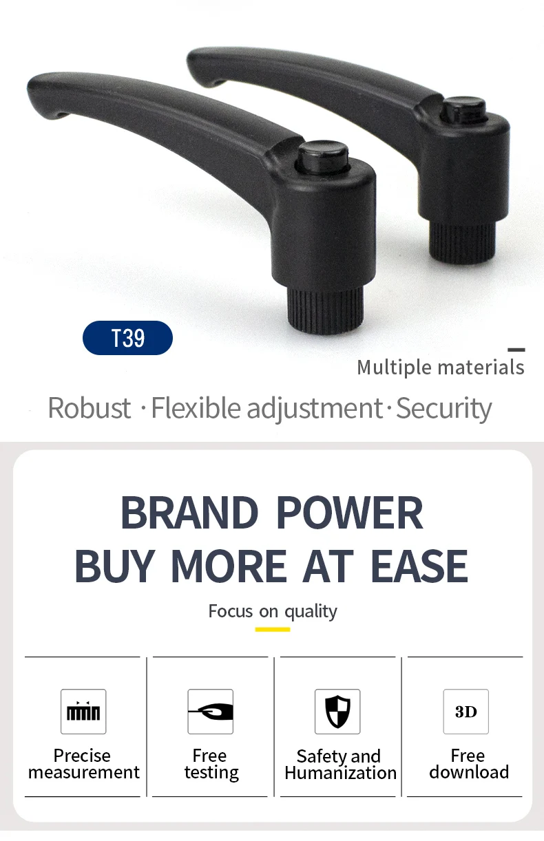 Zinc Alloy Adjustable Angle Handle Indexed Clamping Lever PA Industrial ...