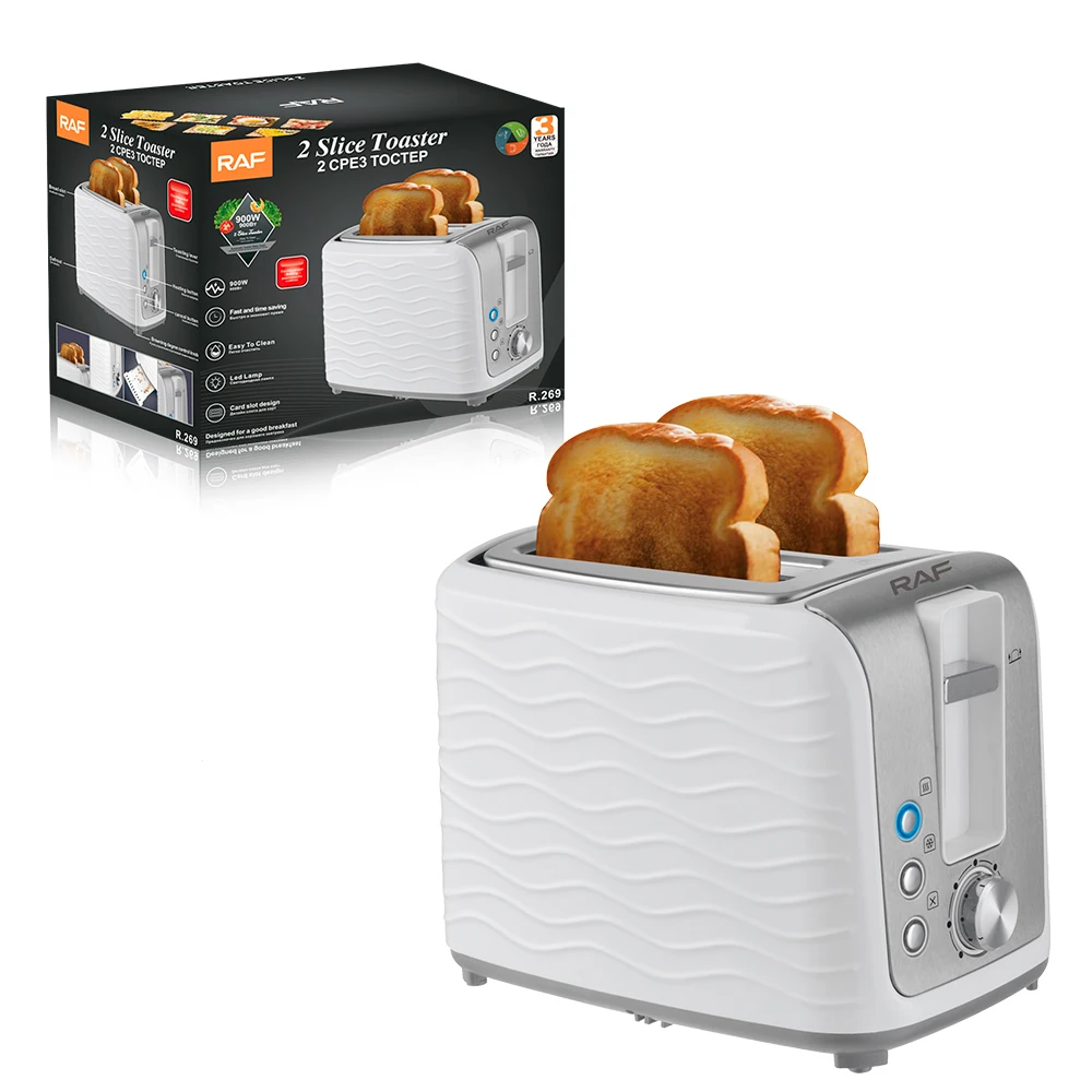RAF Best Prime Removable Crumb Tray 2 Slice Toasters with Cancel and ...