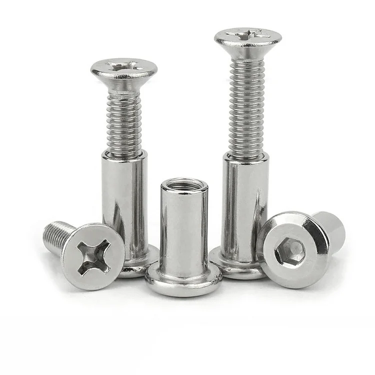 M6 X 15mm Rivet Hex Socket Head Cap Bolt And Barrel Nut For Furniture ...