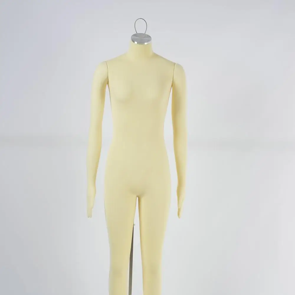 Female bendable PU flexible  foam mannequin with square base