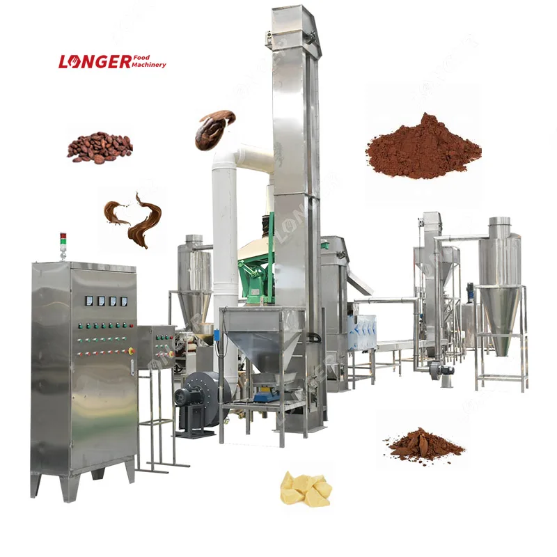 Small Cacao Powder Butter Making Machine Plant Cocoa Bean to Chocolate Machine