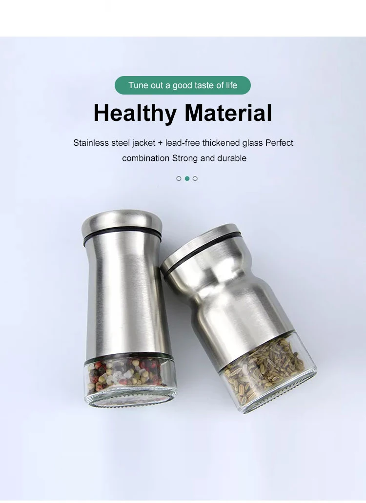 Hot Sale Glass Salt And Pepper Shakers Set Bulk Jar Spice Kitchen Salt Spice Shaker With