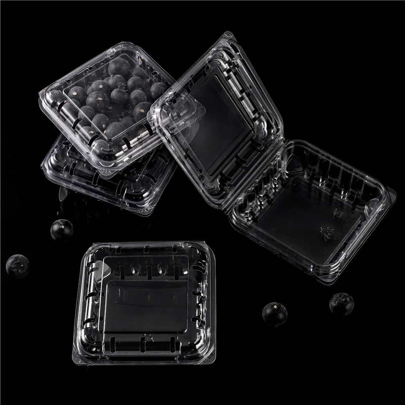18oz Blueberry Packaging Recycled Plastic Fruit Packaging Clear Box ...