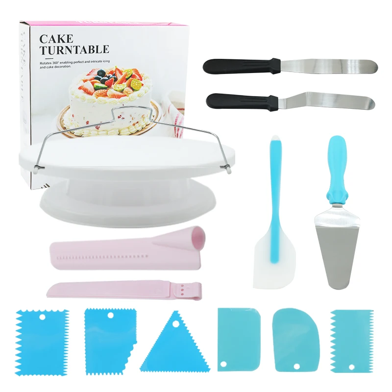 Bakest 13 Pcs Plastic Cake Decorating Tools Set Baking Equipment Set Cake Decorating Tools and Accessories for Beginners