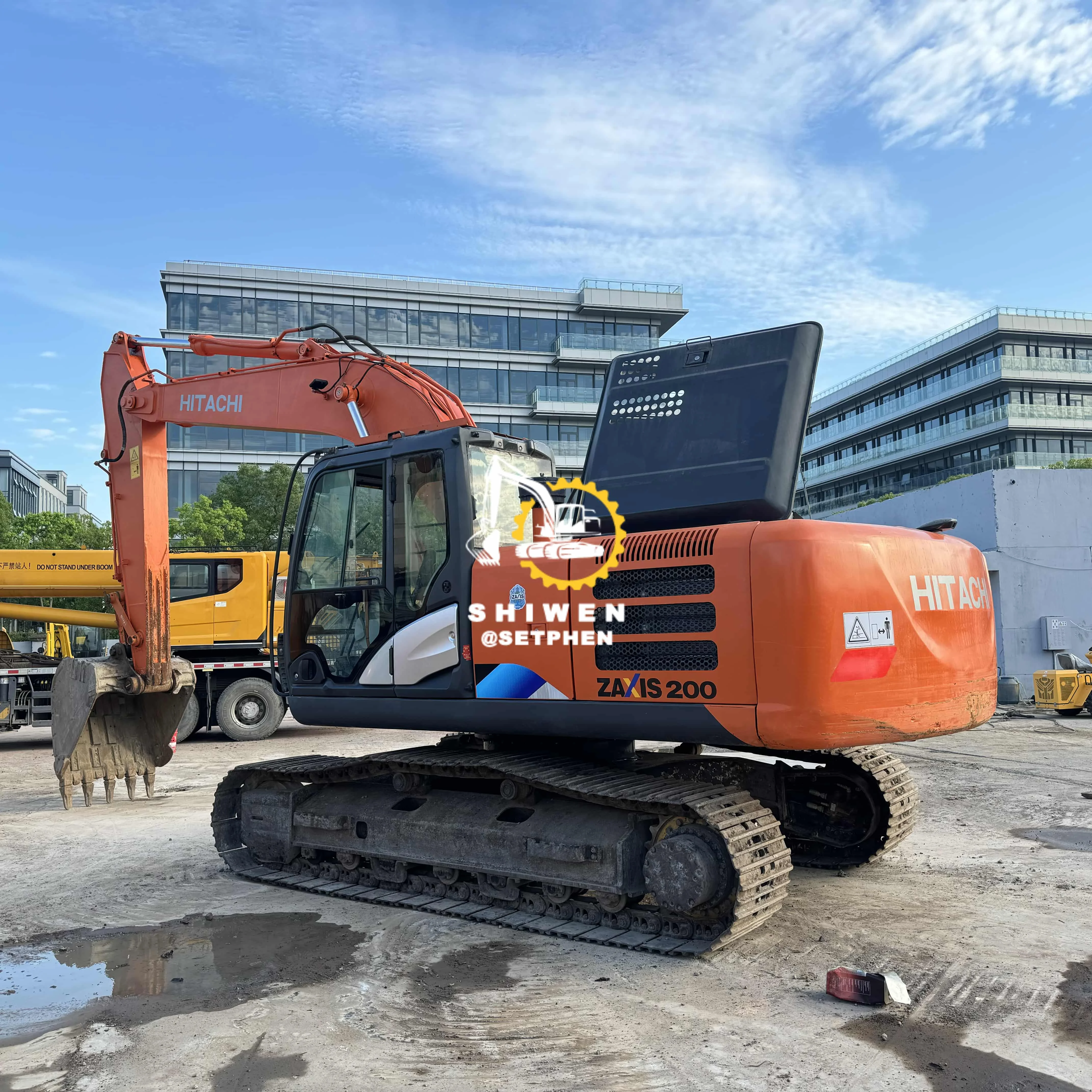Japan Used Hitachi ZX200-5g 20 Ton Original Isuzu Engine Hydraulic