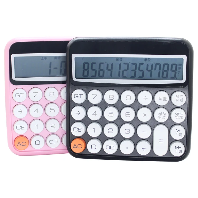 thumbnail image 2 of Musical Desktop Calculator – 12-Digit LCD Display With Piano Sounds, Time, Date & Alarm 2 of 9