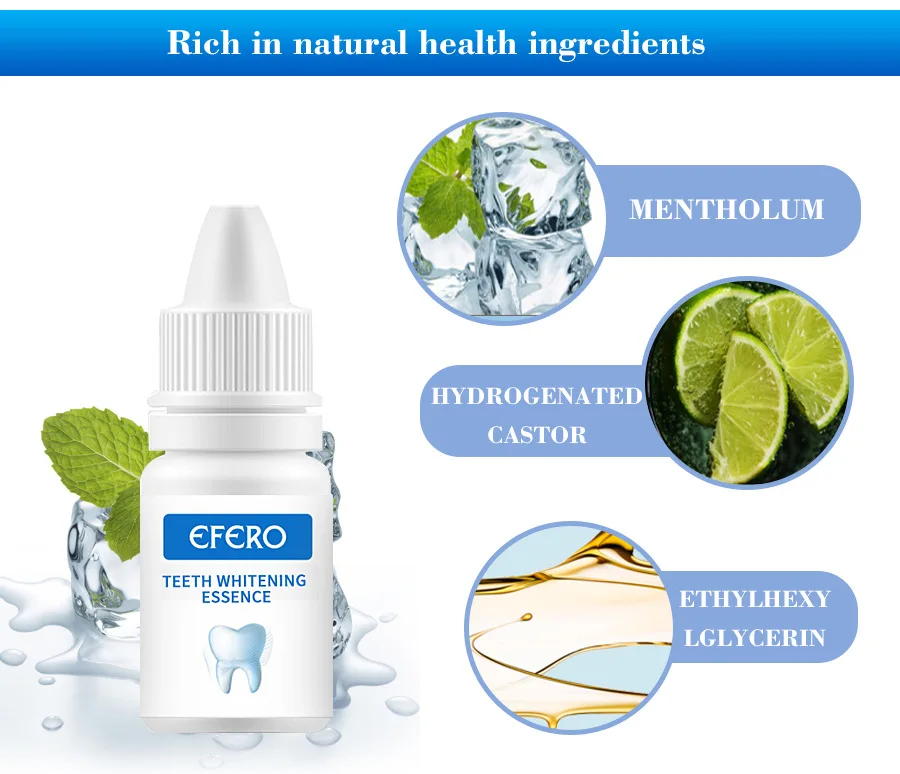 Efero Teeth Whitening Essence Private Label Tooth Bleaching Dental Remove Plaque Stain Clean