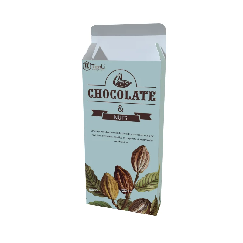Cutie de Ciocolată cu Design Luxuros Reciclabilă Cutii Cadouri de Ciocolată din Hartie de Clasă Alimentară Culoare Parchet Pentru Bară de Ciocolată