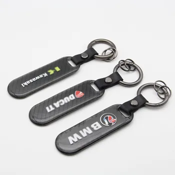 Promotional keychain car Carabiners Best Selling High Quality Carbon Fiber Motorcycle General Car Keychain  With Customizable Lo