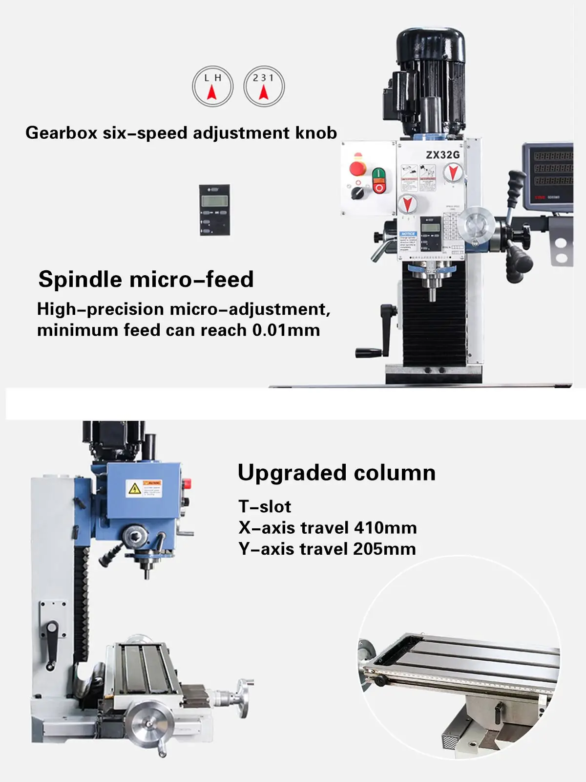 jing ZX32G Mini Milling Drilling Machine - High-Accuracy