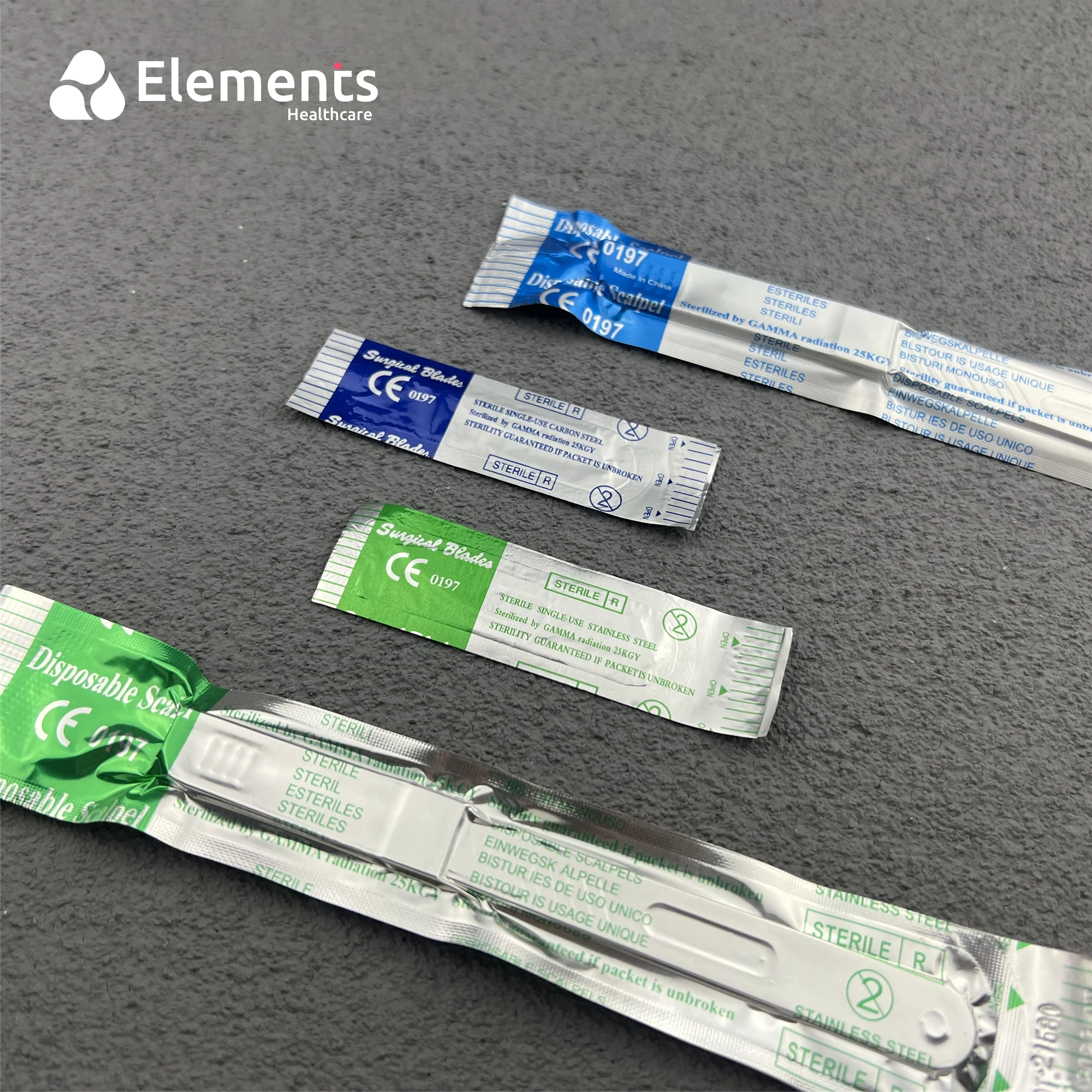 Ce Iso Disposable Surgical Scalpel Plastic Handle Carbon Steel