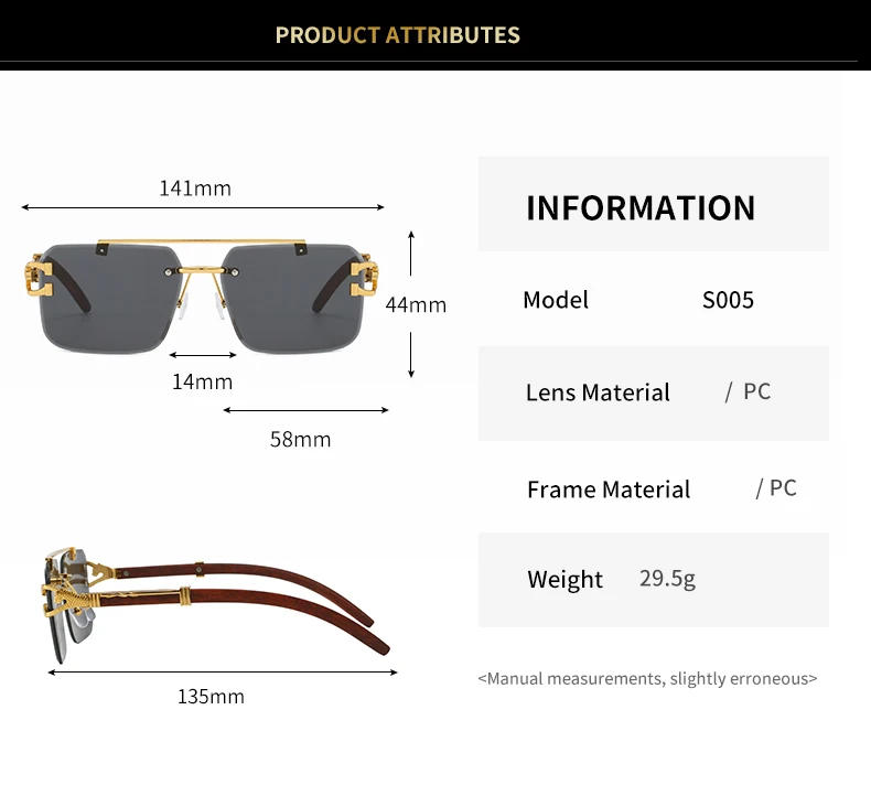 Rimless Cut Edge Sunglasses