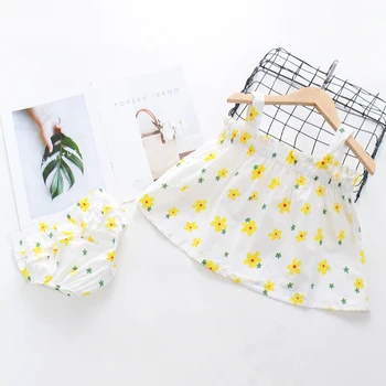Boutique Out Door Newborn Baby Girl Clothes Romper Floral Ruffle Shorts Pants Set 2PCS Summer Outfits
