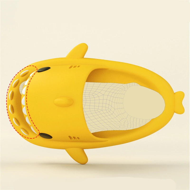 Дропшиппинг, Пользовательский логотип 2021, детские тапочки EVA, милая форма акулы, сланцы, Уличная обувь, детские легкие Мультяшные Тапочки