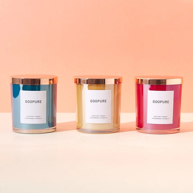 10oz Factory Wholesale Luxury Plating Empty Glass Candle Jar Custom ...