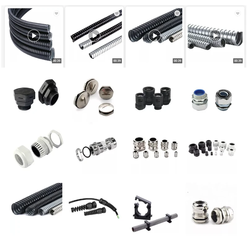 Conduit PVC Coated Liquid Tight 3/16'' 6mm 1/4'' 8mm 3/8'' 12mm 1/2'' 15mm GI Galvanized Stainless Steel Flexible Metal Conduit