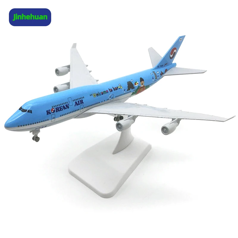 4/8着…Boeing747/韓国 BIG Model 1/150 South Korea B747 Plane 20cm Scale Mini Flying Aircraft for