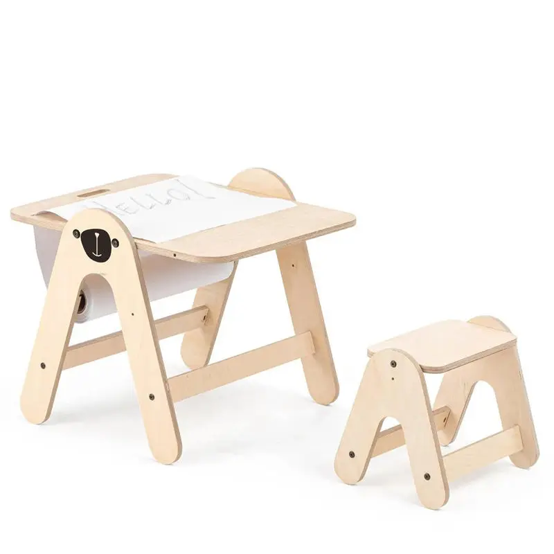 Montessori Table and Chair Multifunctional Kids Table and Chair Sets Children Square Dining Table Chair