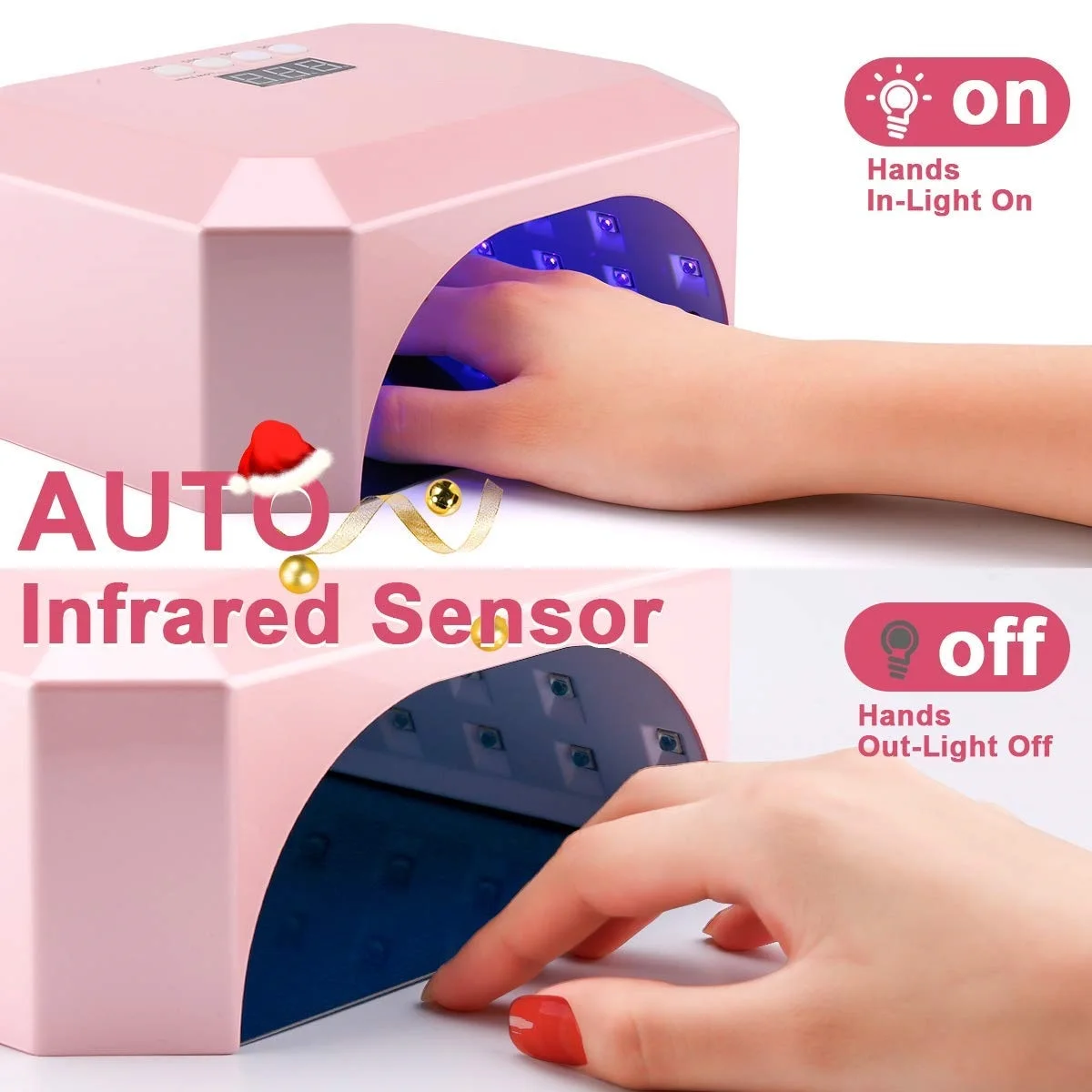 УФ-лампа для сушки гель-лака со встроенным аккумулятором профессиональная Светодиодная лампа маникюра и педикюра 54