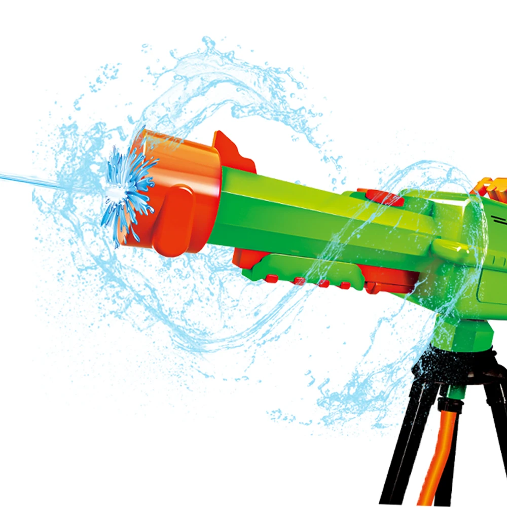 Mega Hydro Cannon Kids Water Fight Play Shooting Toy Gun with Adjustable Tripod 