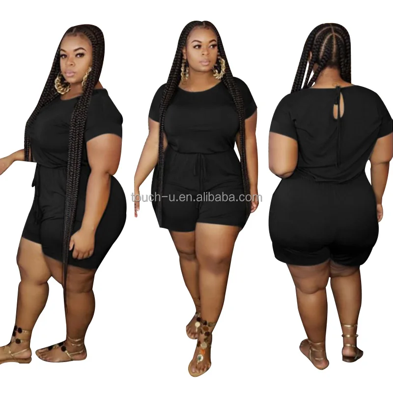 Plus Size Romper Shorts Jumpsuit Womens 