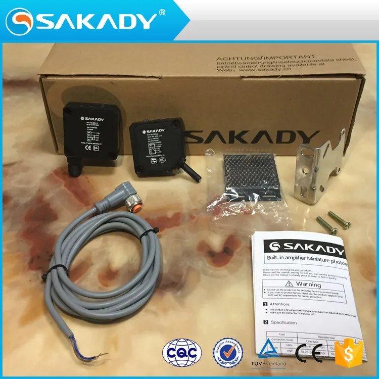 SAKADY the Detection Distance of Square Infrared Reflection Type Is 10 Meters Photoelectric Switch Sensor