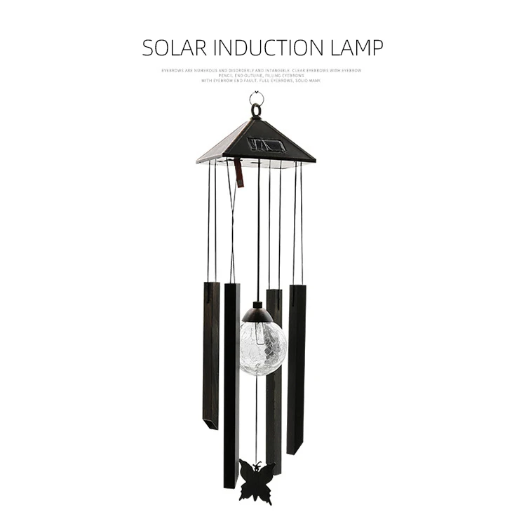 Decorative Wind Chimes LED Lights Solar metal Hanging Wind Chimes Indoor Outdoor garden Decoration supplier