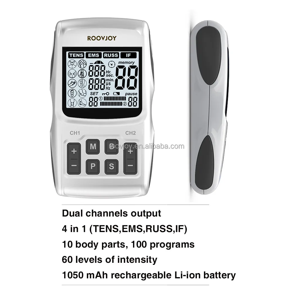 TENS 7000 TENS Unit and EMS Muscle Stimulator, 4 Channel