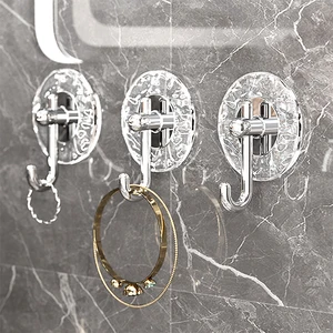 Four Packs Light Luxury Style J-shape Wall Hooks Water Ripple Wall Mounted Coat Hooks with Good Price