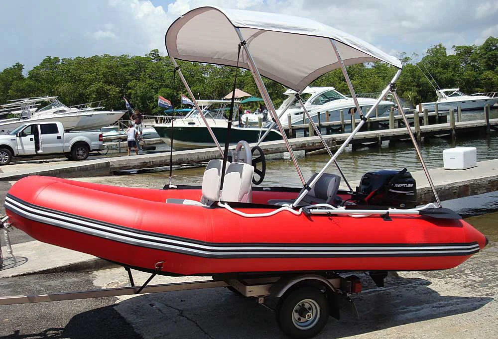 RIB Boat Center Console Steering System Marine Grade Outboard Steering Console Inflatable Boat Console