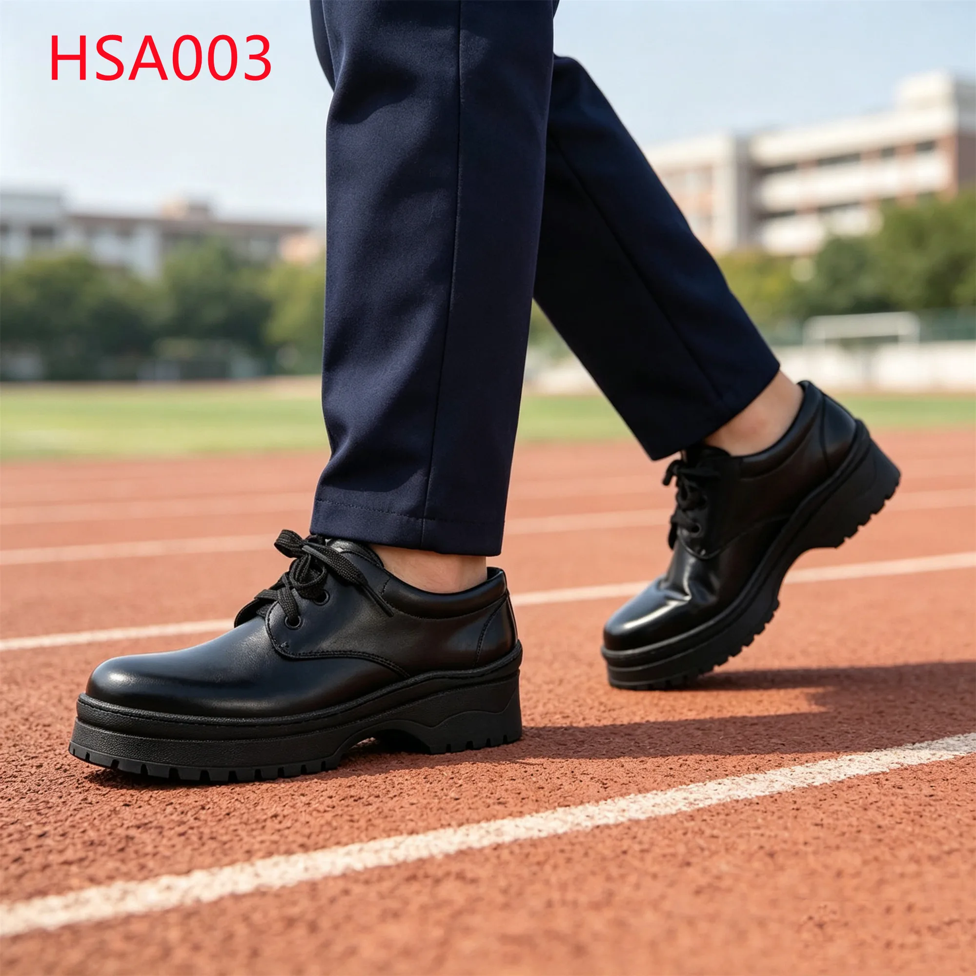 LXG,school Gymnasium Hua Singh Student Shoes with Stitching Sole Full Grain Leather Lace-up All-day comfort Uniform Shoes HSA003