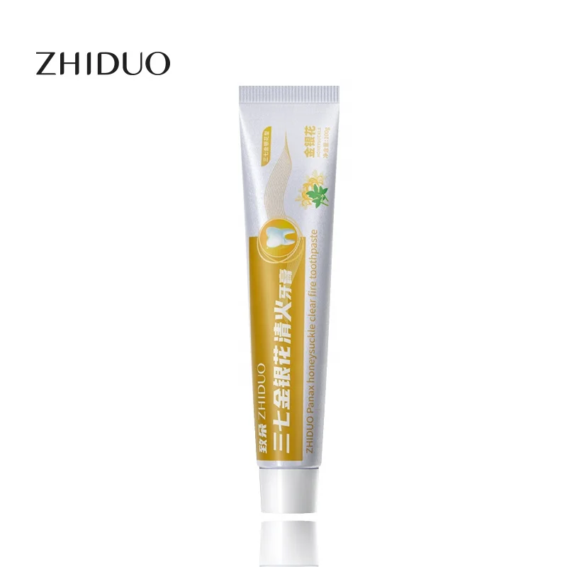 OEM Private Label ZHIDUO Notoginseng Double Mint Honeysuckle White Toothpaste Oral Clean Oral Toothpaste