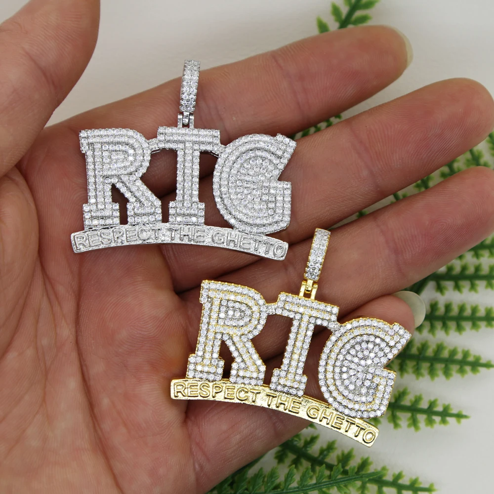 Respect the Ghetto - Hip Hop Iced Out Necklace Pendants