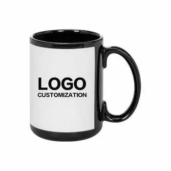 15oz  black  sublimation  mug  with  customizable  logo   pattern  gift  mugs