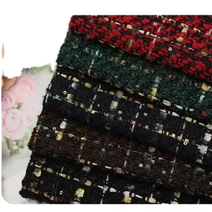 Small Fragrance Fashion Girls Boys Woolen Jacket Tailored Spring Autumn Sequin Check Suit Single Breasted Plus Size Blazers