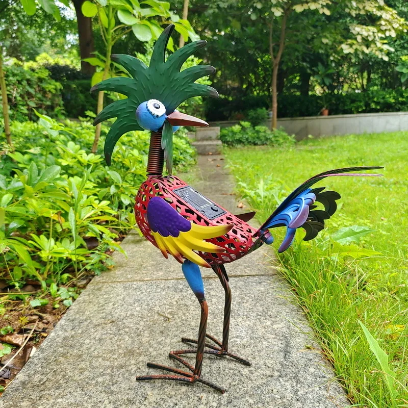 Garden Birds of the World 鳥　置物 Wacky 3D Iron Garden Animals - Metal Bird Statues for Home