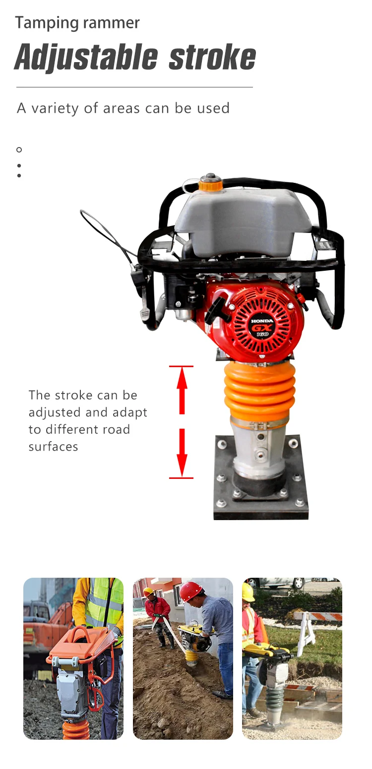 80kg Tamping Rammer Small Compactor Machine Support Customization High Quality Impact Rammer factory