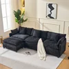 Noir + Tissu + Plastique + Acier + Bois + 3 Places + Mousse