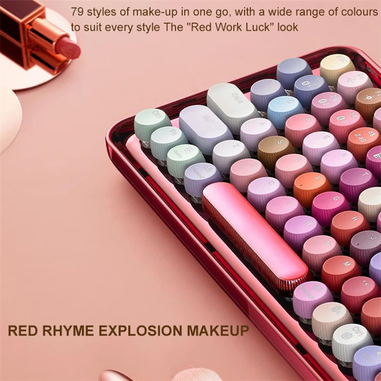 Rapoo Ralemo Pre5 Colorful Wired 79Keys Retro Women Girl Cute Mini Gaming Led Mechanical Keyboard Wireless