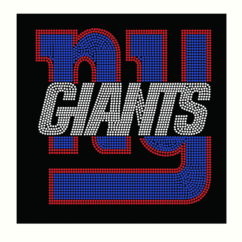 Wholesale Custom Wholesale Sports Team Logo NY Giants Rhinestone Transfer  Iron On Clothing From m.