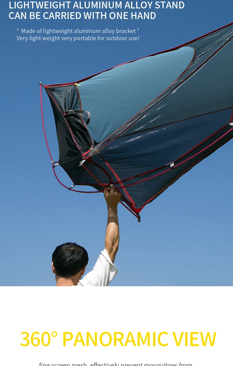 Outdoor Ultralight Single Tent Camp Bed Off The Ground Tent Aluminum