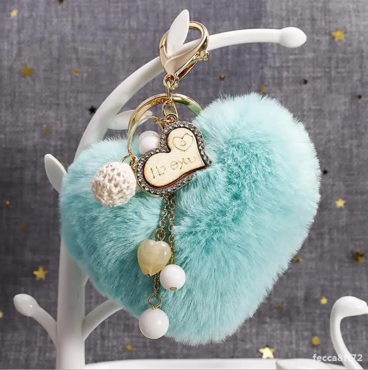 Source KC098 High Quality Luxury Heart Love Keychain Cute Girl Key