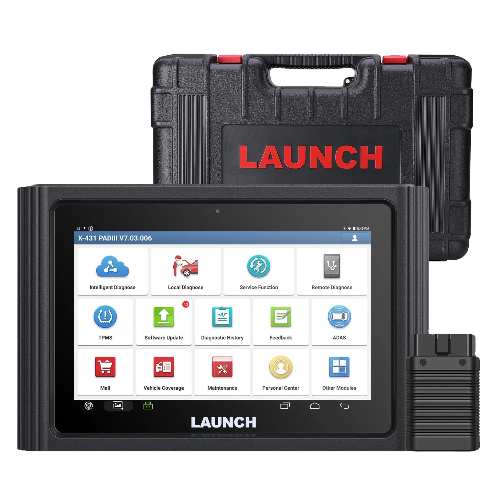 2023 Newest LAUNCH X431 PAD V J2534 Programming Tool, ECU Online Programming＆Coding, All-in-One Diagnostics Tool with 2-Year Update, Full Systems,Top LAUNCH X-431 PAD 7 ELITE + Adaptery - AUTOXSCAN