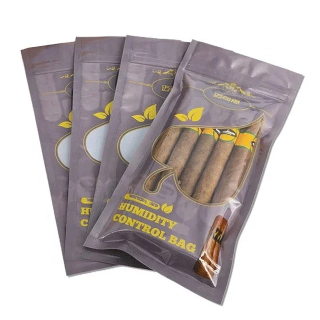 RH 62% 69% Cigar Moisture Humidity Control Ziplock Resealable Mylar Tobacco Terpene Shield Travel Storage Humidor Bag Pouch