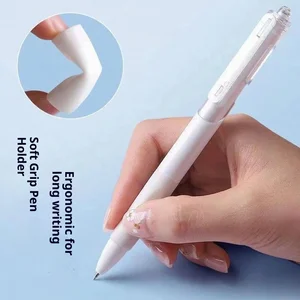 Quick-dry 0.5mm Plastic Gel Pen-White & Black Colors High Color Value for Student Examination and Signature Use