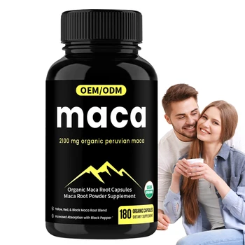 Best Selling Products Maca Root Powder Supplement Replenish Energy Vegetarian Supplement Emotional Stability Maca Capsule