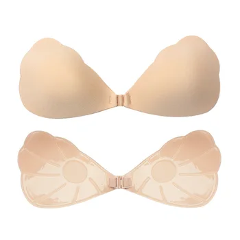 Best Adhesive Bra for Large Breasts Silicone Backless Strapless Push up Sticky Bra Invisible Stick on Bra for Backless Dress