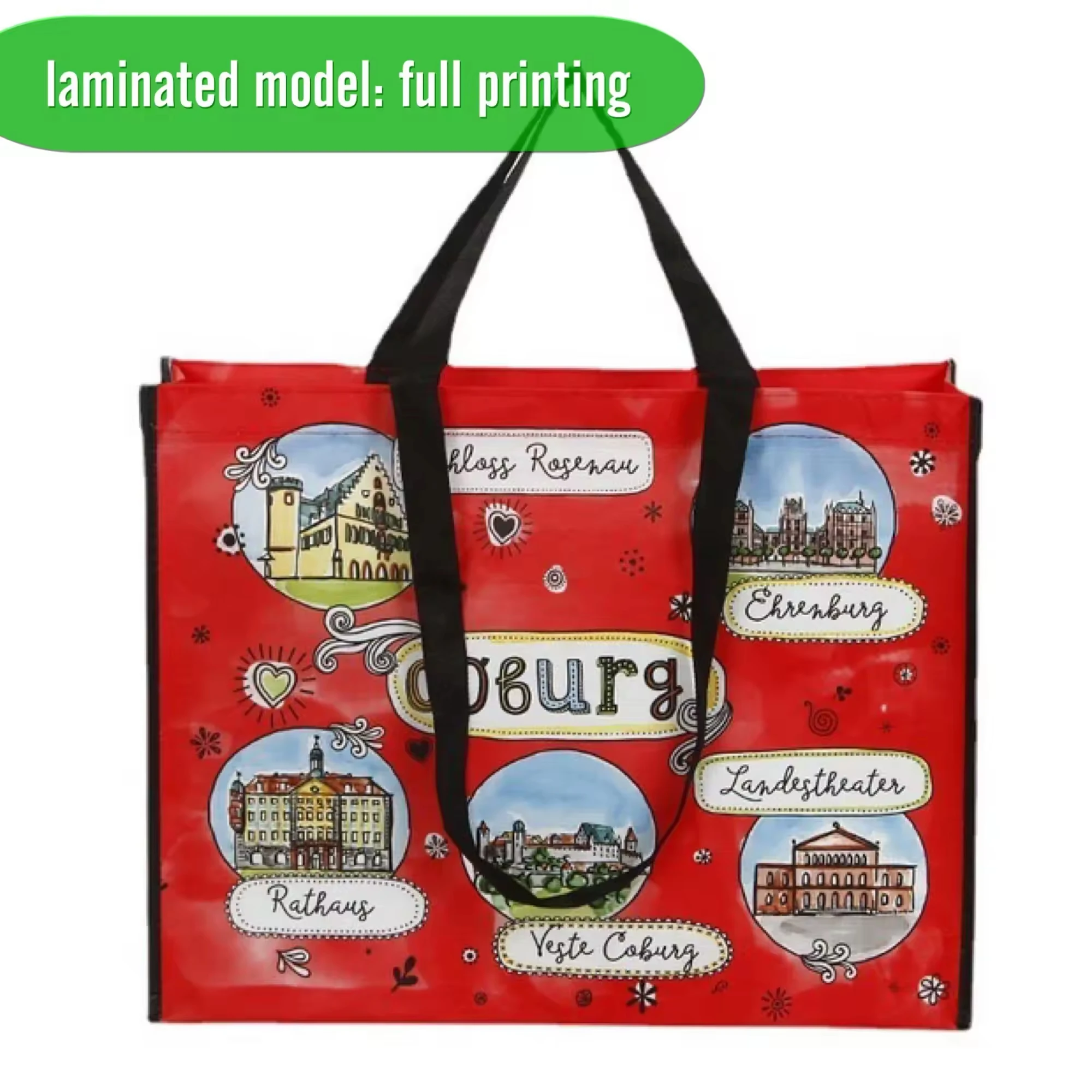 Custom Logo Foldable Reusable Shopping Tote Bag PP Non-Woven Material 60gsm-120gsm Fabric Grocery Bags for Women Wholesale Price manufacture