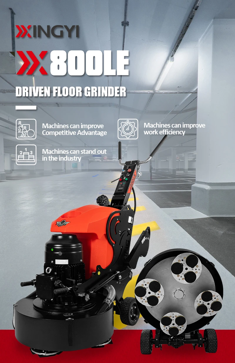 Heavy Duty Selfpropelled Driveway Sidewalk Cement Concrete Floor Grinding Machine And