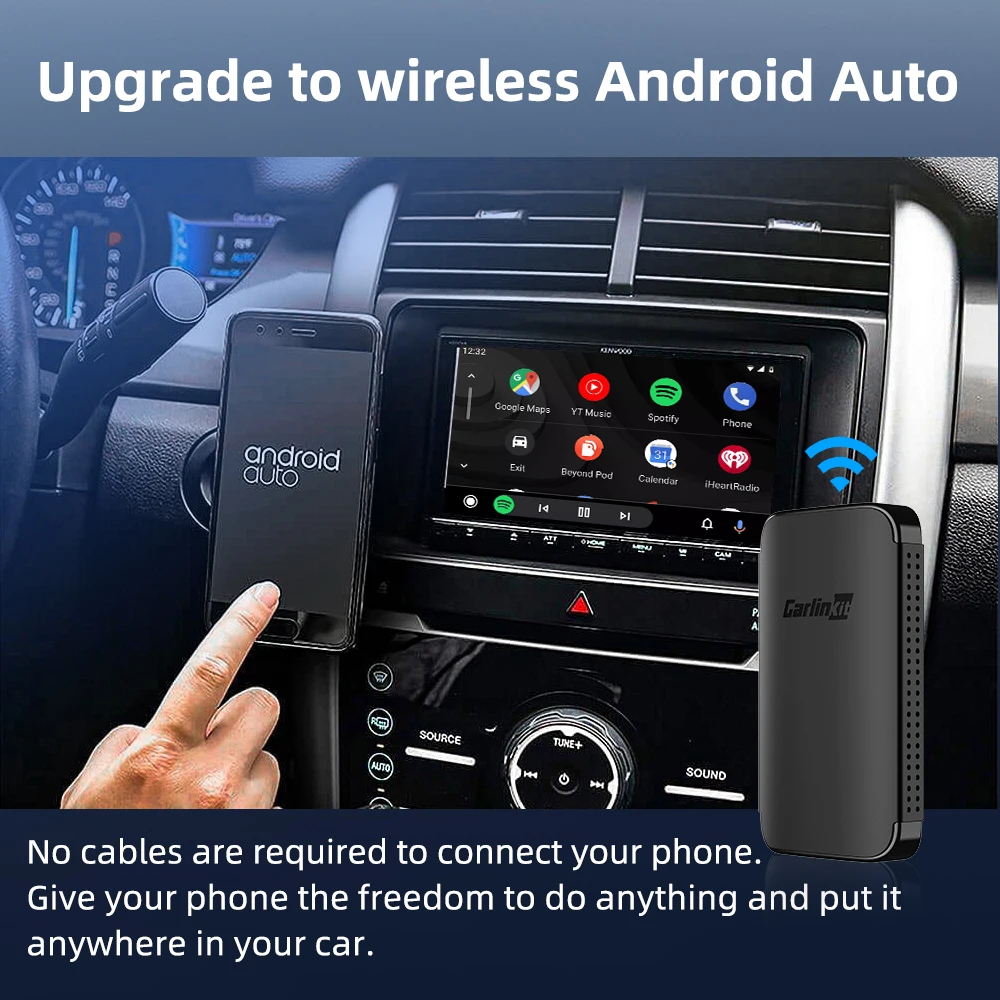 Carlinkit A2A Wireless Android Auto Adapter For Car With Factory